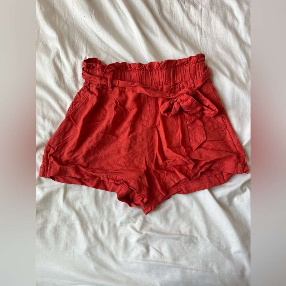 American Eagle red soft shorts, size S